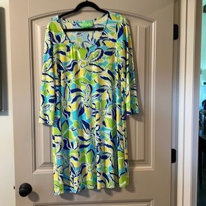 Cute Pappagallo dress- Floral print, Size XL